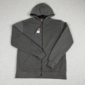 Phat Farm Mens Medium Charcoal Gray Full Zip Hoodie Fleece Sweatshirt